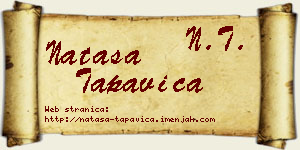 Nataša Tapavica vizit kartica